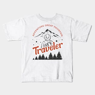 Adventure Great Mountain Traveler Kids T-Shirt